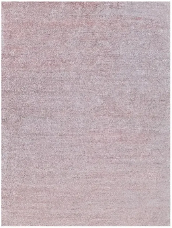 Celeste Modern Classic Pink Bamboo Silk Solid Hand Knotted Rug - Sample