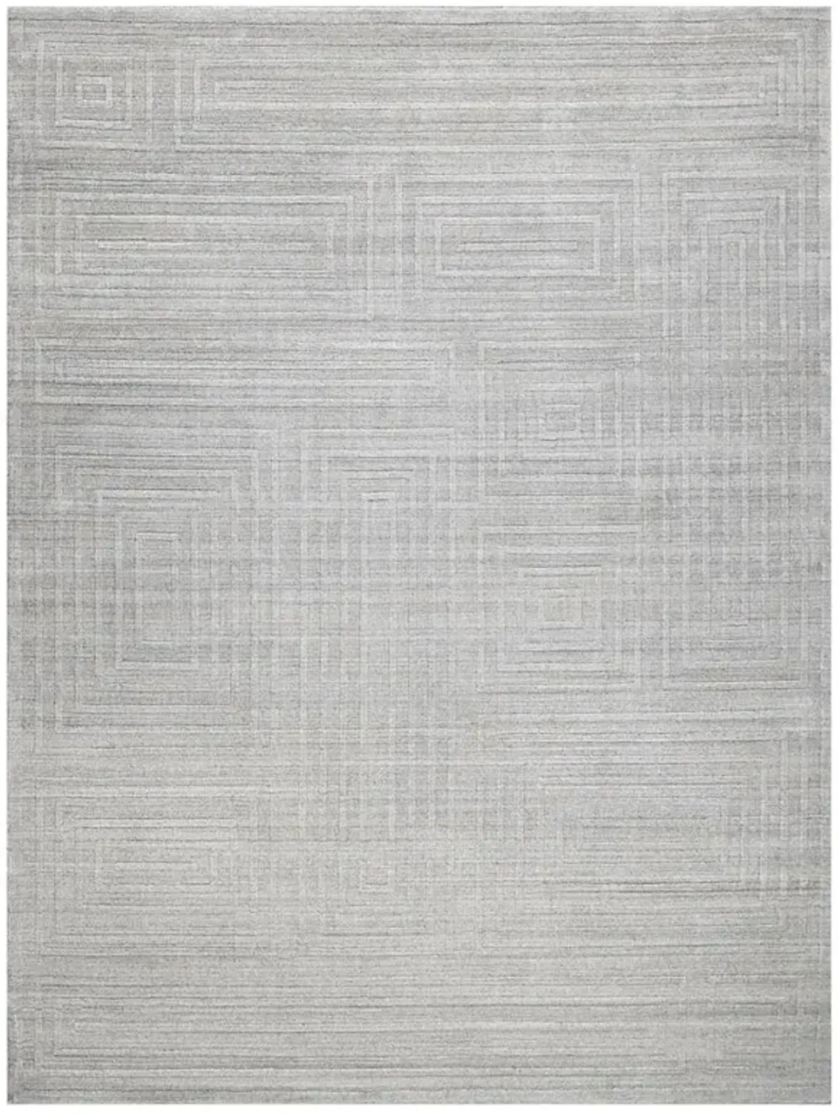 Aurora Modern Classic Light Grey Silk Textured Solid Rug - Sample