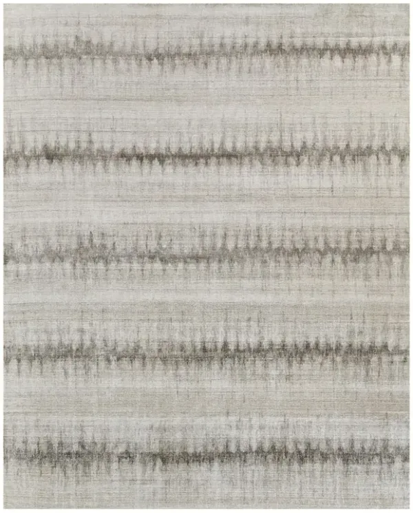 Chloe Modern Classic Charcoal Wool Patterned Rug - Sample