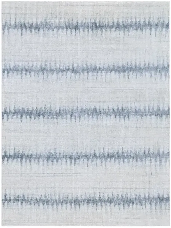 Chloe Modern Classic Light Blue Wool Patterned Rug - Sample
