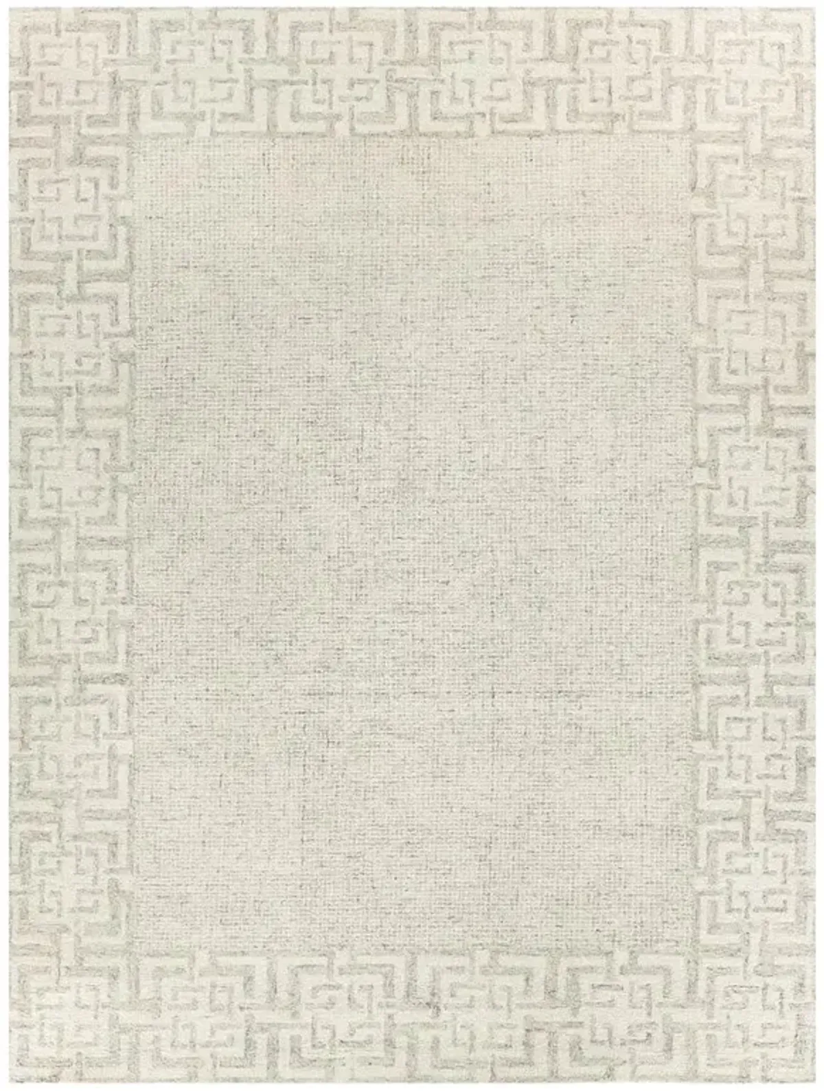 Abigail Global Bazaar Cream Wool Patterned Rug - 5’x8′