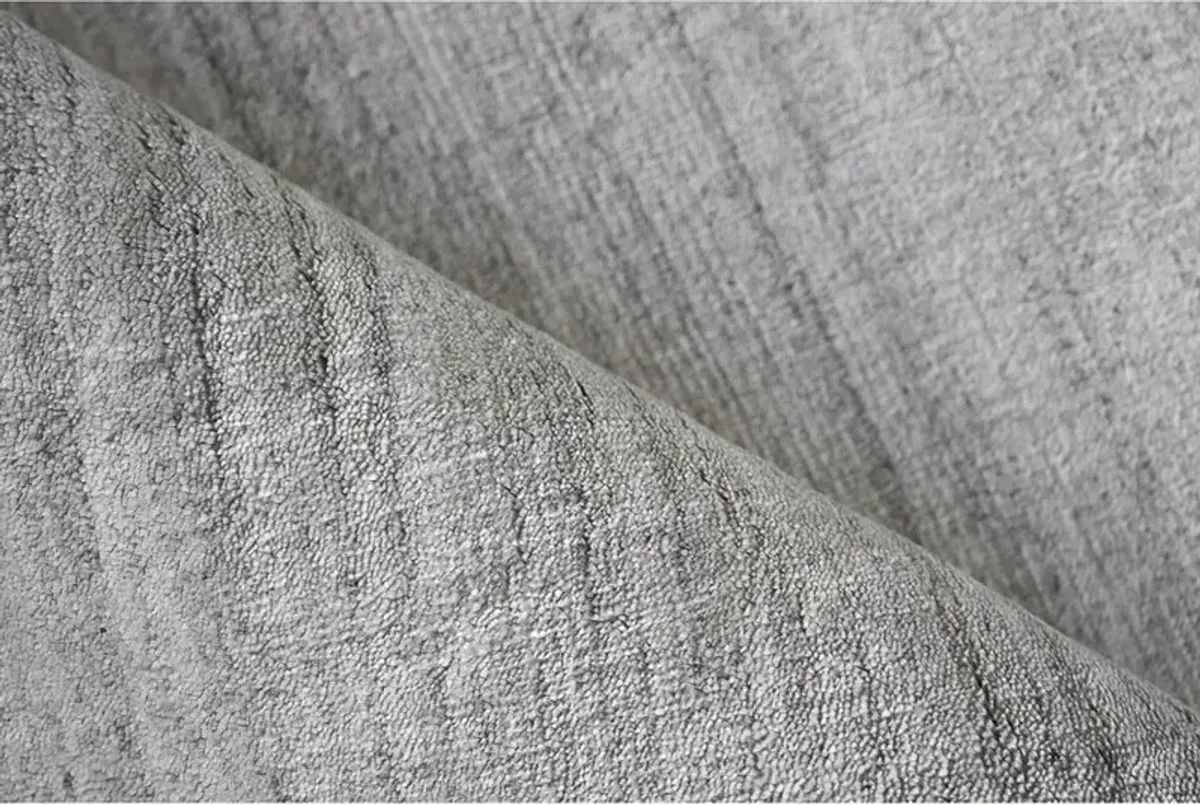 Seth Modern Light Silver Wool Bamboo Silk Solid Rug - 8'x10'