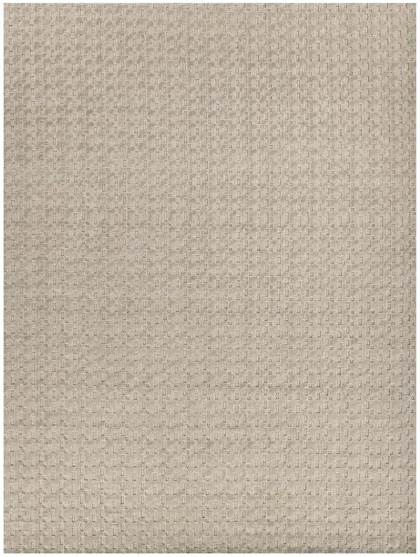 Alea Modern Light Taupe Silk Textured Solid Rug - 2'x3'