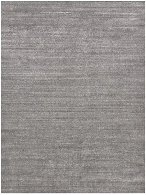 Seth Modern Taupe Wool Bamboo Silk Solid Rug - 2'x3'