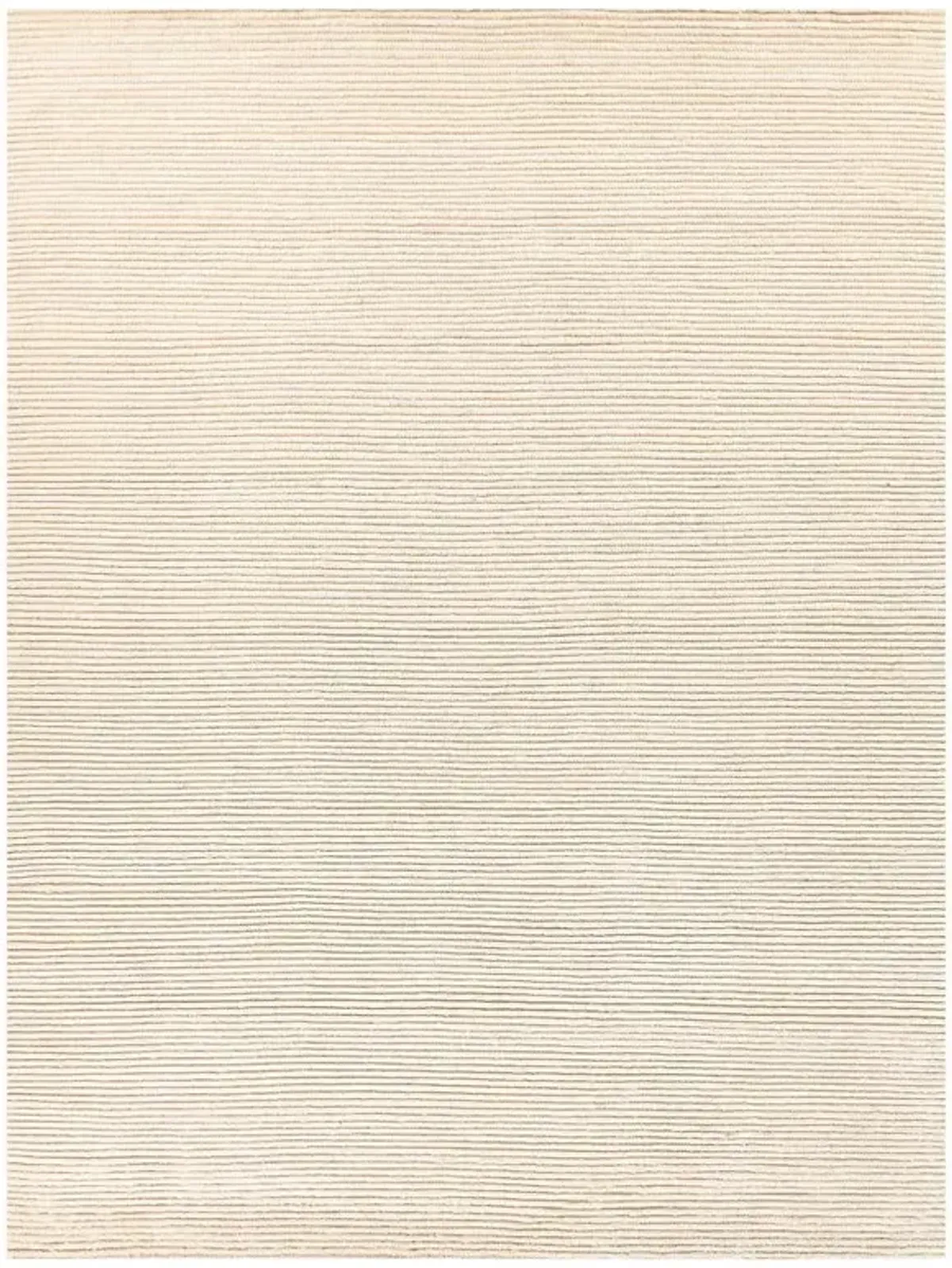 Simon Modern Classic Cream Wool Textured Solid Hand Knotted Rug - 2'x3'