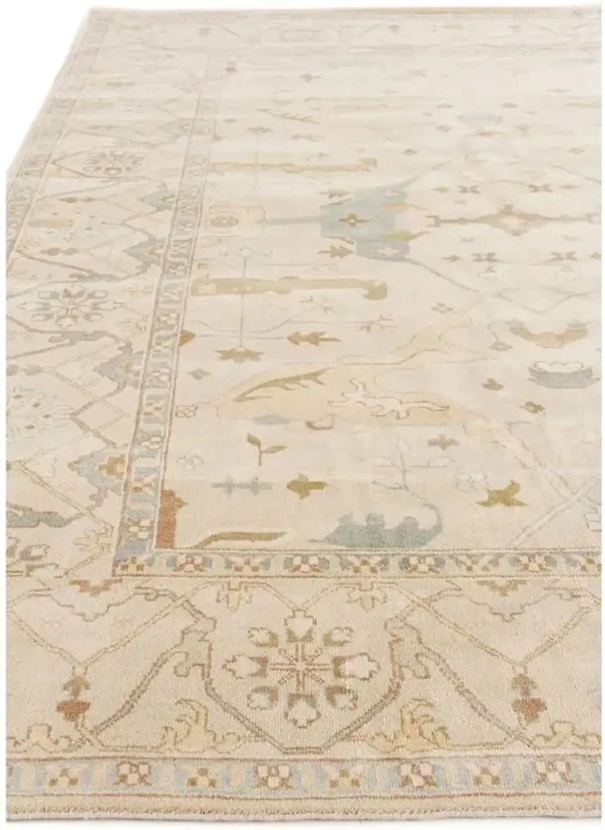 Selah Oushak Global Brown Wool Patterned Hand Knotted Rug - 9'x12'