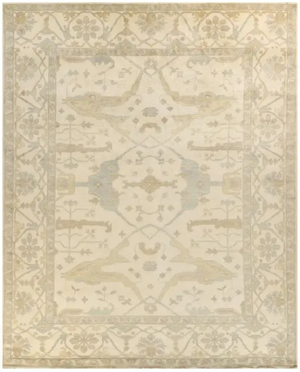 Selah Oushak Global Brown Wool Patterned Hand Knotted Rug - 9'x12'