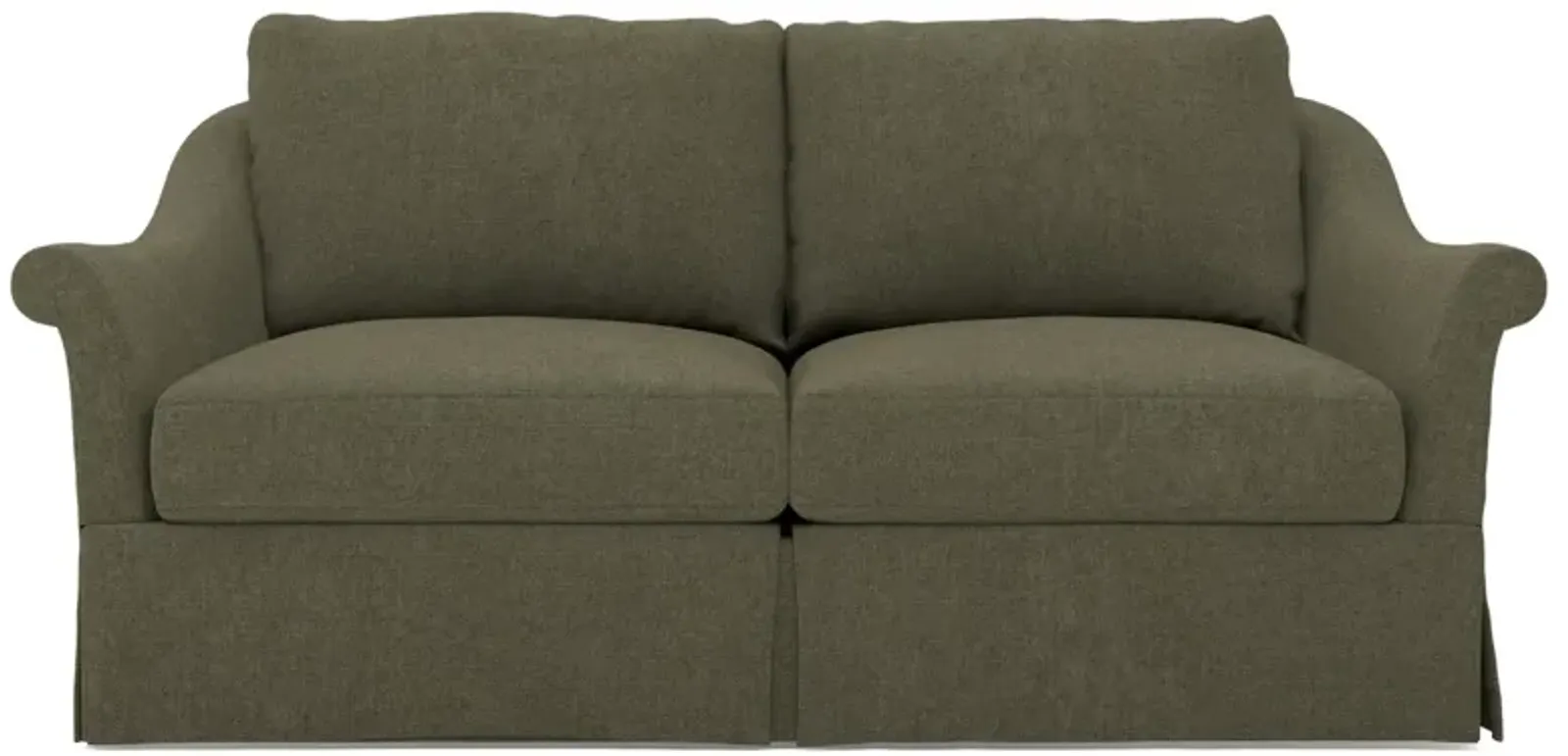 Amelie Loden Skirted Loveseat - 72"