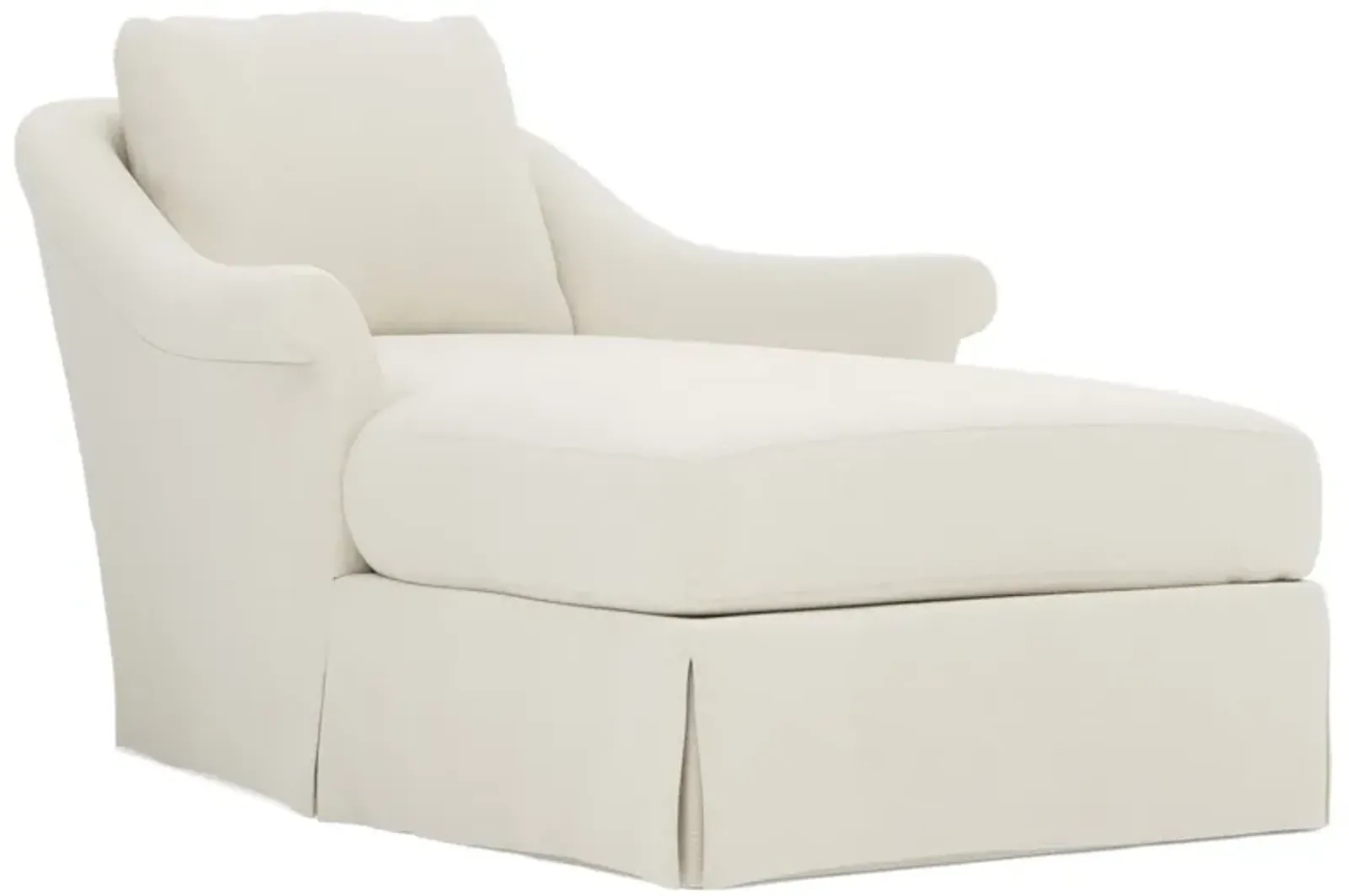 Amelie Honed Ivory Skirted Chaise