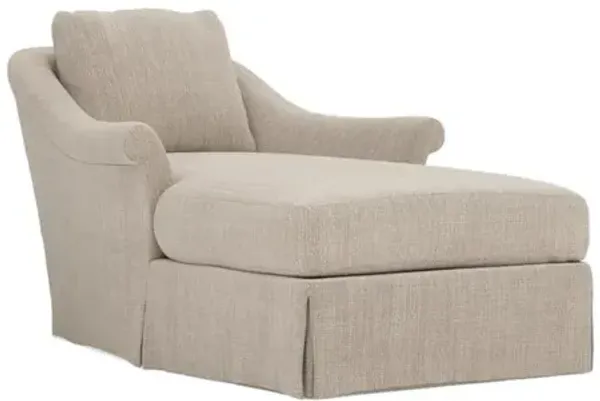 Amelie Soft Flax Chaise