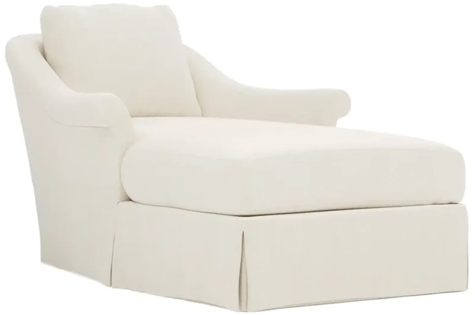 Amelie Soft Ivory Skirted Chaise
