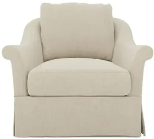 Amelie Stonewashed Natural Swivel Chair