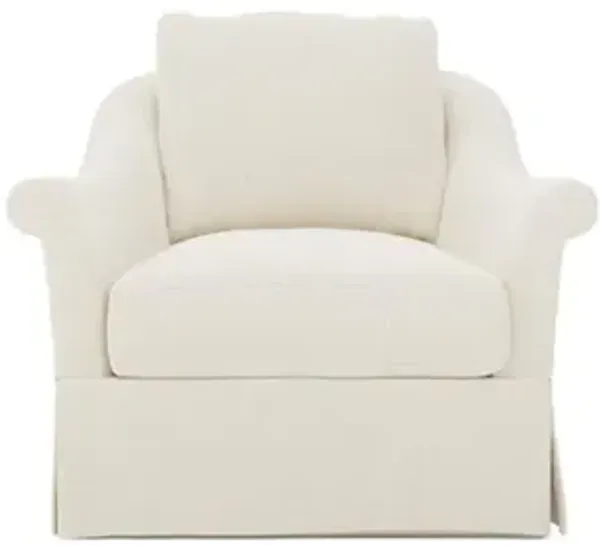 Amelie Soft Ivory Swivel Chair