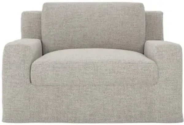 Henri Flecked Silver Chair and a Half