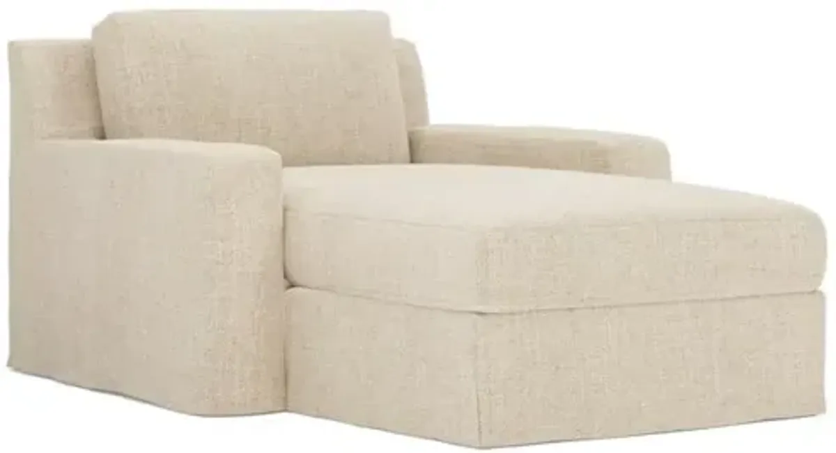 Henri Warm Oatmeal Chaise