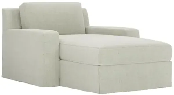 Henri Toasted Silver Chaise