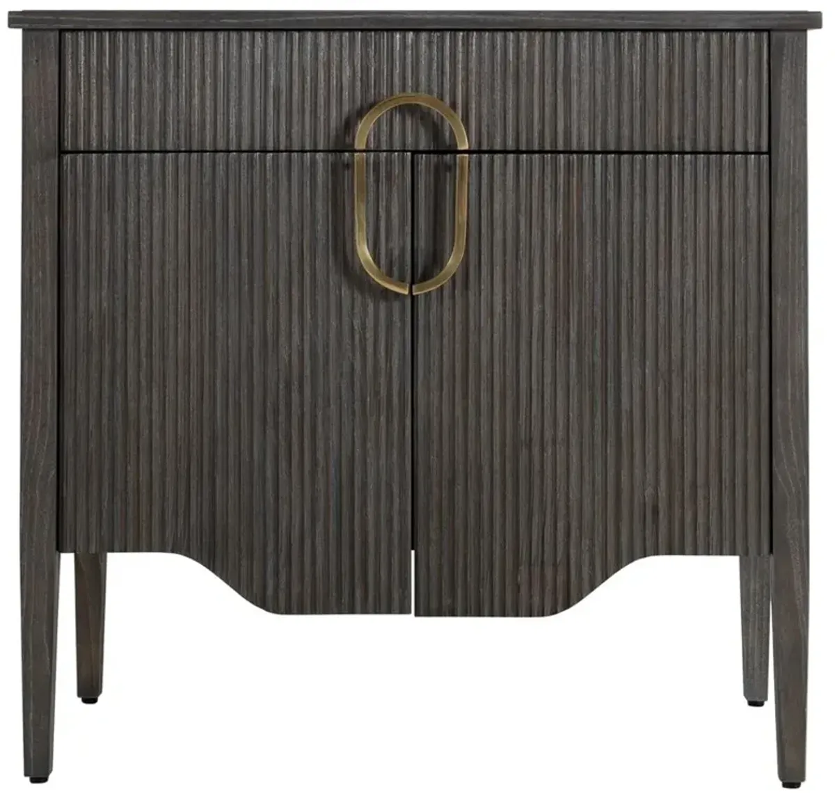 Darius Modern Classic Cerused Oak Ribbed Nightstand