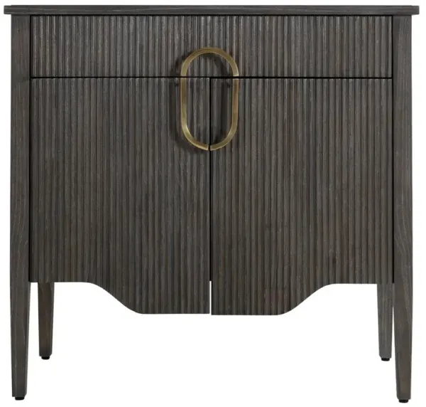Darius Modern Classic Cerused Oak Ribbed Nightstand
