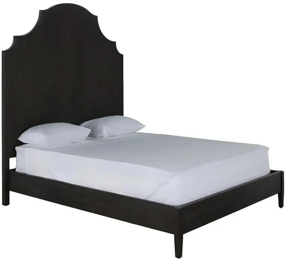 Princeton French Country Dark Wood Bed - Queen