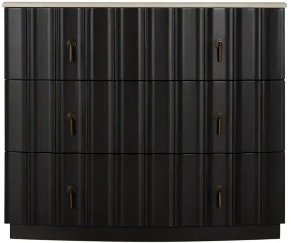 Sergio Modern Classic Black Sesame Fluted Chest