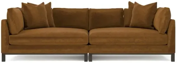 Adelle Amber Double Bumper Sectional - 116"