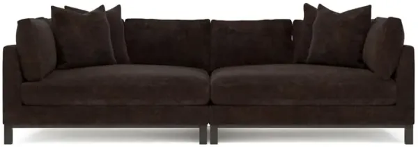 Adelle Dark Chocolate Double Bumper Sectional - 116"