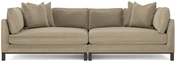 Adelle Wheat Double Bumper Sectional - 116"