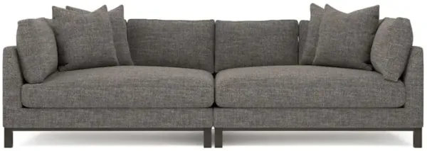 Adelle Truffle Performance Double Bumper Sectional - 116"