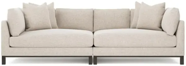 Adelle Straw Performance Double Bumper Sectional - 116"