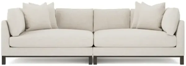 Adelle Sea Salt Performance Double Bumper Sectional - 116"