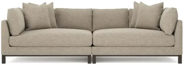 Adelle Sand Double Bumper Sectional - 116"