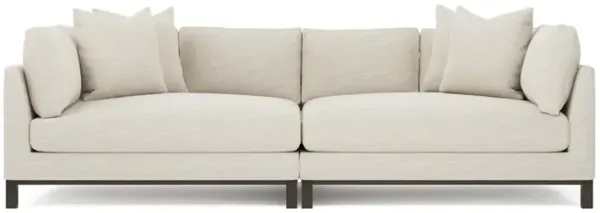 Adelle Sand Dollar Performance Double Bumper Sectional - 116"