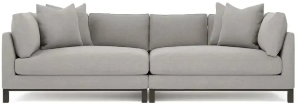 Adelle Pebble Performance Double Bumper Sectional - 116"