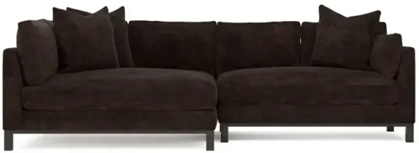 Adelle Dark Chocolate Bumper Sectional - Left Bumper - 116"