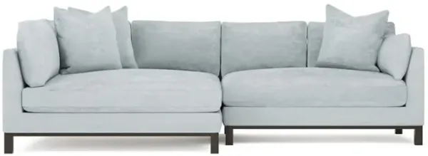 Adelle Pale Blue Bumper Sectional - Left Bumper - 116"
