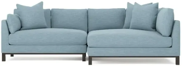 Adelle Eggshell Blue Performance Bumper Sectional - Right Bumper - 116"