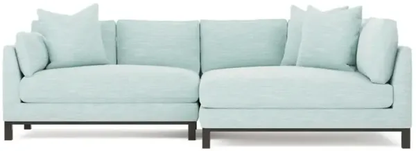 Adelle Sea Mint Performance Bumper Sectional - Right Bumper - 116"