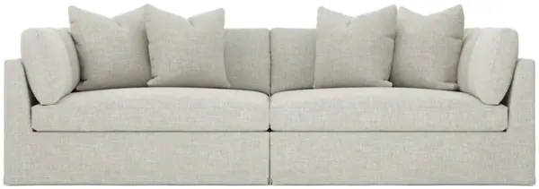 Adelle Fog Slipcovered Double Bumper Sectional - 116"