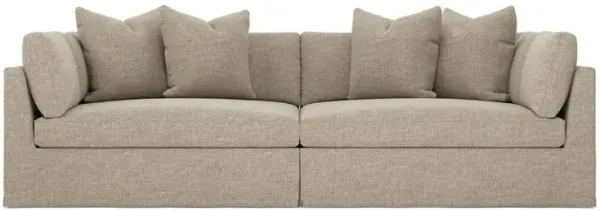 Adelle Sand Slipcovered Double Bumper Sectional - 116"