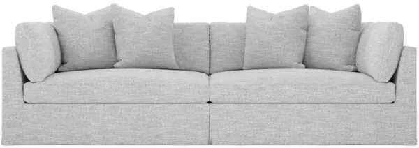 Adelle Frost Performance Slipcovered Double Bumper Sectional - 116"