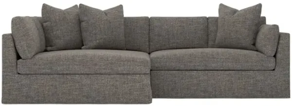 Adelle Truffle Performance Slipcovered Bumper Sectional - Left Bumper - 116"