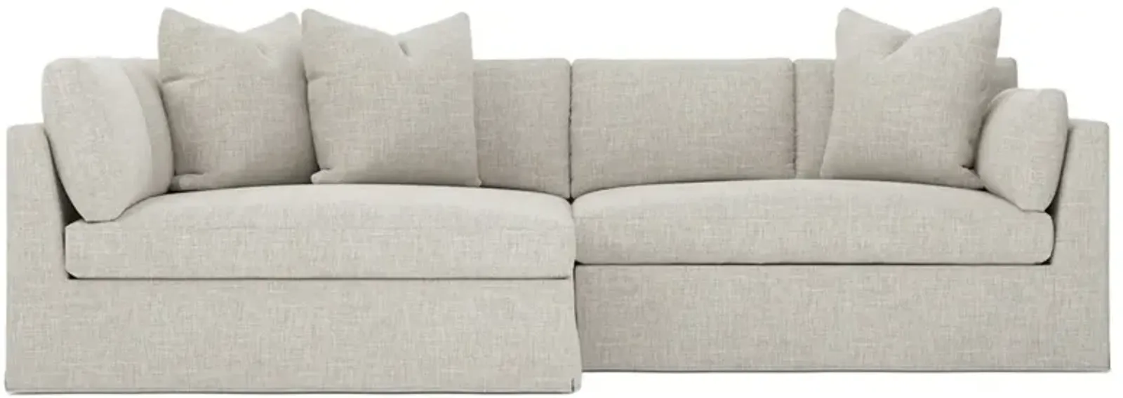 Adelle Fog Slipcovered Bumper Sectional - Left Bumper - 116"