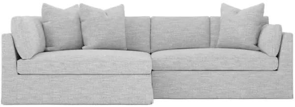 Adelle Frost Performance Slipcovered Bumper Sectional - Left Bumper - 116"