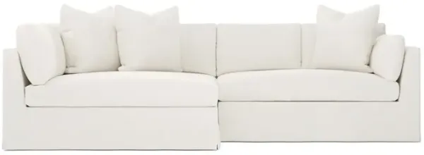 Adelle Canvas Performance Slipcovered Bumper Sectional - Left Bumper - 116"