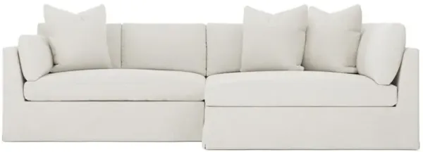 Adelle Pearl Slipcovered Bumper Sectional - Right Bumper - 116"