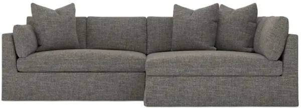 Adelle Truffle Performance Slipcovered Bumper Sectional - Right Bumper - 116"