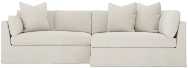 Adelle Sea Salt Performance Slipcovered Bumper Sectional - Right Bumper - 116"