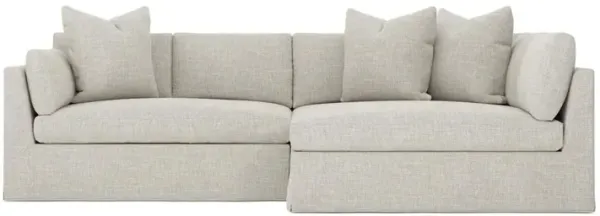 Adelle Fog Slipcovered Bumper Sectional - Right Bumper - 116"