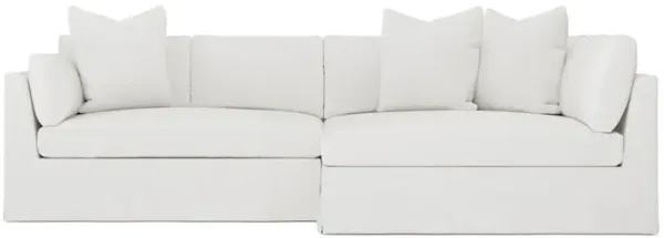 Adelle Snow Performance Slipcovered Bumper Sectional - Right Bumper - 116"