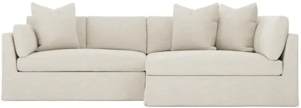 Adelle Sand Dollar Performance Slipcovered Bumper Sectional - Right Bumper - 116"